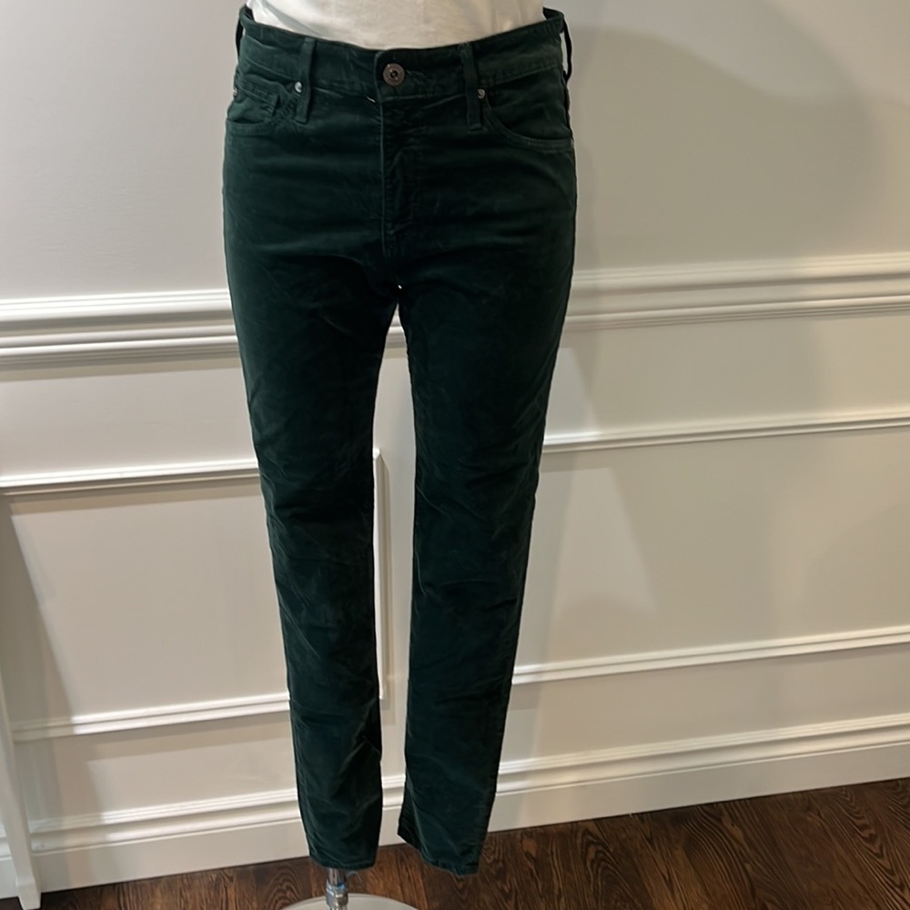 AG Green Velvet Farrah Skinny pants - Picture 2 of 8